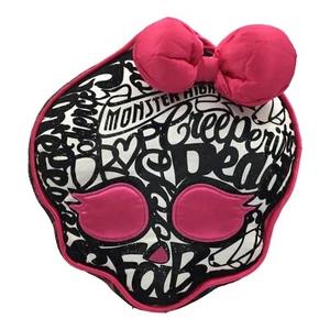 Almohada Monster High Skullette 12" arco rosa felpa suave cojín de abrazo de graffiti - Imagen 1 de 4