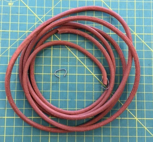 CINGHIA IN CUOIO MACCHINE DA CUCIRE A PEDALE SINGER PFAFF NECCHI BORLETTI