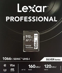 Lexar Professional 1066x SDXC UHS-I Karte SILVER Serie 64GB 128GB 256GB 512GB - Bild 1 von 7