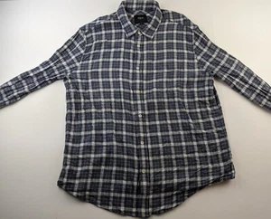Rails Brushed Lennox Soft Flannel Plaid Shirt Men 2XL Blue White Gray Classic W - Picture 1 of 11
