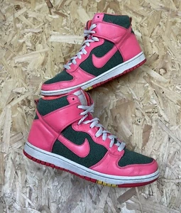 Nike x Maharam Dunk High UK 7 Premium Seaweed Solar Red 386316-300 Rare Womens - Picture 1 of 9