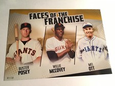 2019 Topps Faces of Franchise 5x7 Mel Ott Willie McCovey Posey Giants 03/10