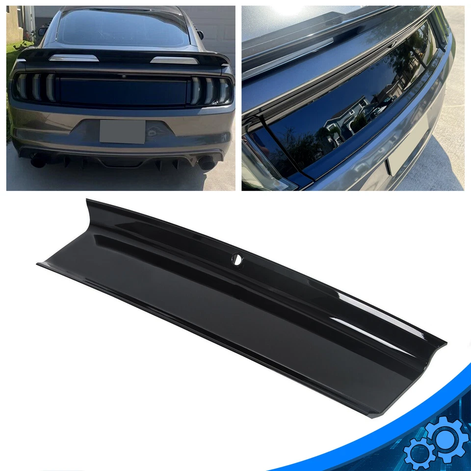 Gloss Black For 2015-2023 Ford Mustang GT Rear Trunk Decklid Panel Trim Cover Foto 1 de 4