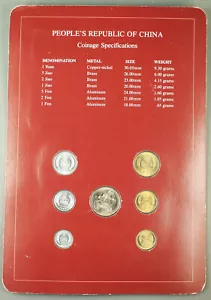 China 1981/1982 7 CLAD/Brass Coin Mint Set Franklin Mint Sealed Package GEM BU - Picture 1 of 2