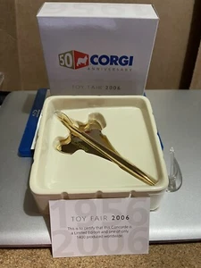 Corgi 2006 Gold Concorde Toy Fair 2006 Promotional Model W/ Stand & Certificate - Picture 1 of 2