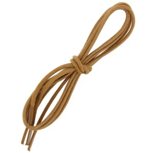 Les Lacets Français. Lacets ronds et épais. 3mm, Coton. Marron Chameau. -