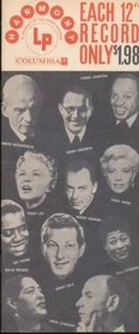 33tk-paper catalog/supplements-Harmony(Columbia) LPs-1950s - Imagen 1 de 1