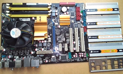 ** KIT -ASUS P5QL-E +QUAD CORE Q6600+6GB DDR2 +MASCHERINA= TESTATA OK! - Immagine 1 di 4