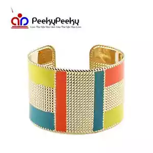 Gold Plated Colorful Fashion Bracelet Bangle Spring Summer Women Jewelry Charm - Picture 1 of 16