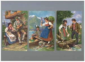 6 AK Bayern Trachten - Jachenau -Mittenwald - Dachau -Tegernsee - Mittenwald u.a - Bild 1 von 4