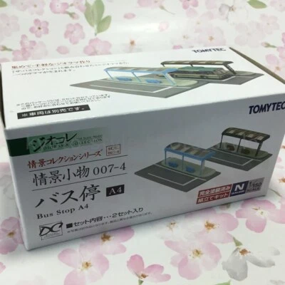 Tomytec Komono 007-4 Bus Stop A4 1/150 N scale Komono 62961 JAPAN - Image 1 of 4