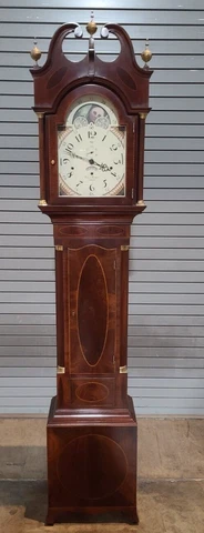 Sligh Mahogany Grandfather Clock Thomas Harland Norwich Henry Ford Museum Rare Cover