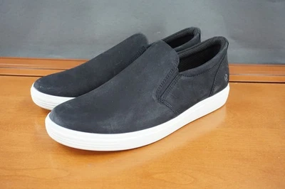 ECCO Soft 7 Slip On Shoes Womens US 9.5 Black Nubuck Leather Comfort Casual - Image 1 of 4