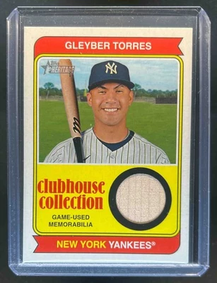 2023 Topps Heritage Gleyber Torres Clubhouse Collection Relics Bat #CCR-GT - Image 1 of 2