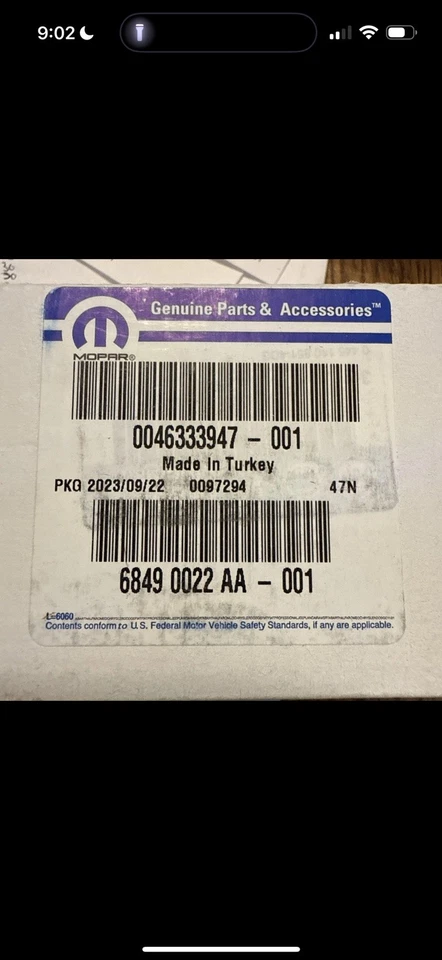 Inyector de combustible Mopar genuino 68490022AA 2020-2023 3,0 L diésel ram jeep OEM ¡NUEVO! Foto 1 de 1