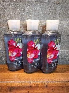 Bath & Body Works LOT of 3 Freesia Body Wash Shower Gel 10 oz Hyacinth Musk - Picture 1 of 3
