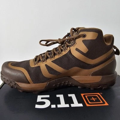 Botas tácticas medias 5.11 A/T para hombre talla 10 Umber marrón 12430 policía militar nuevas en caja  Foto 1 de 4