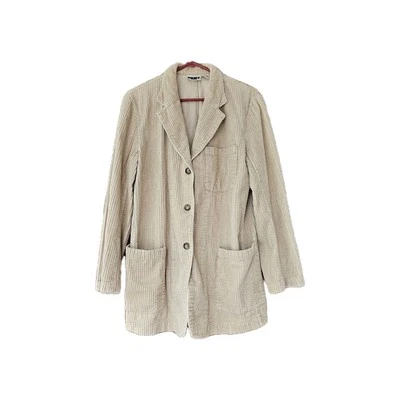 Vtg Corduroy Jacket DKNY JEANS Sz M 100% Cotton Blazer 3 Pockets Button Up Shirt - Image 1 of 4