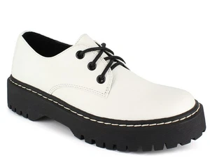 Zapatos Oxford PORTLAND BOOT COMPANY para mujer con plataforma Hattie - blancos talla 8 - Imagen 1 de 2