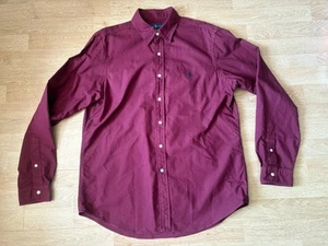 Camisa Oxford Para Hombre Ralph Lauren 100% Algodón Calce Clásico Borgoña Talla Grande - Imagen 1 de 6