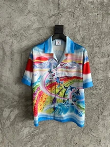 falection 25ss 'Teacher' Shirt Schmetterlingsmuster Seidenmuster Viskose Shirt - Bild 1 von 5