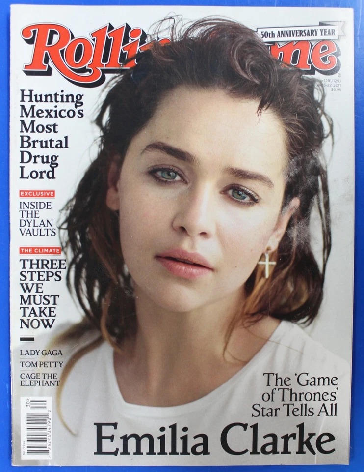 Rolling Stone Magazine-Emilia Clarke Cover-NO LABEL-July 13-27, 2017 Iss.1291/92 - Image 1 of 1