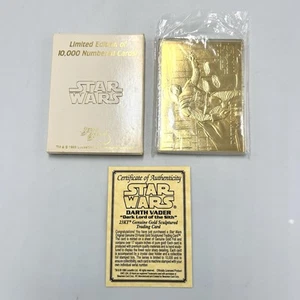 Tarjeta coleccionable esculpida en oro de 23 quilates de Darth Vader de Star Wars 4693 de 10000 - Imagen 1 de 4