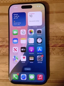 Apple iPhone 16 Pro 128 Go Noir Titane Débloqué Plateau Sim Physique Apple Warran - Photo 1 sur 8