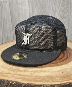 Gorra Essentials Fear Of God New Era 59Fifty ajustada talla 7 3/4 toda malla - Imagen 1 de 14