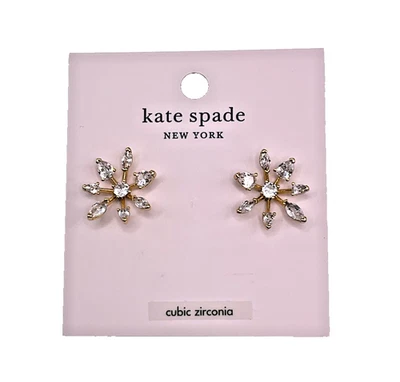 Pendientes Kate Spade Día de Nieve Copo de Nieve NUEVO Copo de Nieve Tachuelas Joyería Regalo Foto 1 de 4
