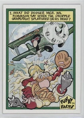 1976 Funky Facts Weird World of Baseball Fielding #28 - Image 1 of 2