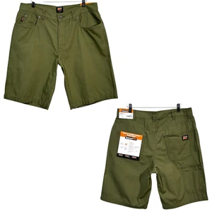 Timberland PRO Men's Canvas Work Shorts 32x11" Olive Tool and Utility Pockets - Picture 1 of 8
