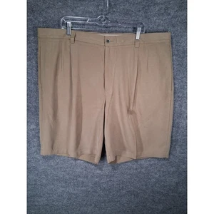 Tommy Bahama Seidenshorts Herren 42 Plissee Khaki Hellbraun Freizeit Golf Kleid - Bild 1 von 6