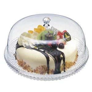 - Kate - 12-Inch Acrylic Cake Plate with Dome, Plastic Cake Stand with Cover,... - Picture 1 of 4