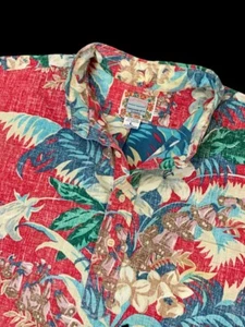 Reyn Spooner Hawaiian Shirt L Large Red Floral Commemorative Classics  - Picture 1 of 7