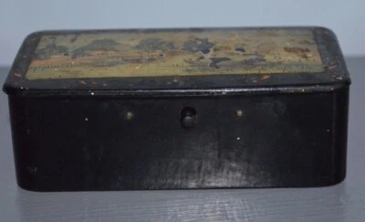  Ancienne Boite Napoléon III en Carton Bouilli Décor à Restaurer - Photo 1/4