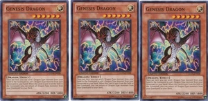 Genesis Dragon GLD4-EN028 X 3 1st YuGiOh - Gold Series 4: Pyramids Edition - Picture 1 of 1