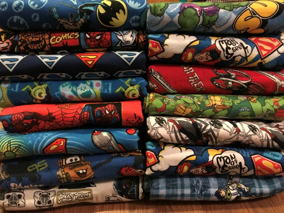 handmade double flannel  baby/toddler blankets boys group 2 - Image 1 of 1