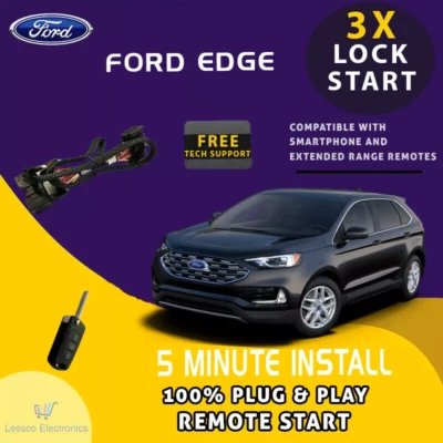 Arranque remoto 100 % Plug and Play se adapta a: Ford Edge 2021-2024 con empuje para arrancar Foto 1 de 4