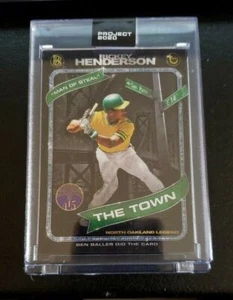 Rickey Henderson 2020 Topps Project #71 1980 Topps Ben Baller en mano A's - Imagen 1 de 4