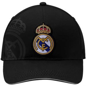 2024 Real Madrid Official Licensed Soccer Cap - Black with Faded Logo - Picture 1 of 4