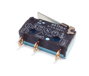 Microswitch a saldare 1(C) 2(NC) 4(NA) 5A. 250Vac, Crouzet 83170.4 - Picture 1 of 1