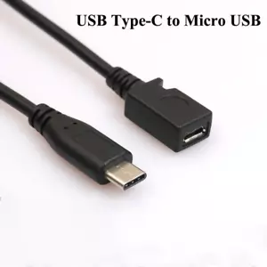 Type-C Male To Micro USB Female Adapter Cable Power Charging Transmission Cord - Picture 1 of 6
