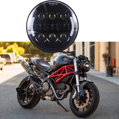5-3/4" 5.75" Motorcycle LED Headlight w/Turn Signals For Ducati Monster 796 900 - Image 1 of 4