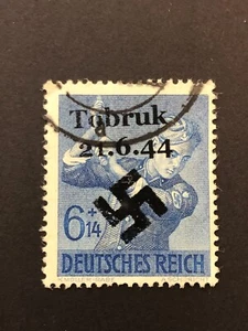 Germany WWII propaganda overprint (TOBRUK) 6+14 Rpf. USED #525 - Picture 1 of 2