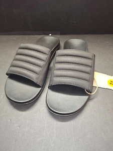 OluKai Men's Maha Olu Slide Sandals Black / Black 10517-4040 SZ 11 - Picture 1 of 5