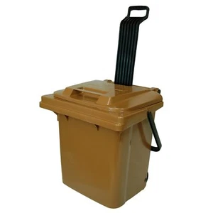1 ud. SULO Rollbox 45 litros marrón cubo de basura trolley contenedor de almacenamiento plástico - Imagen 1 de 3