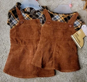 Pet Dress Dog or Cat Corduroy Brown xs   ea. New w/ Tag! - Picture 1 of 6