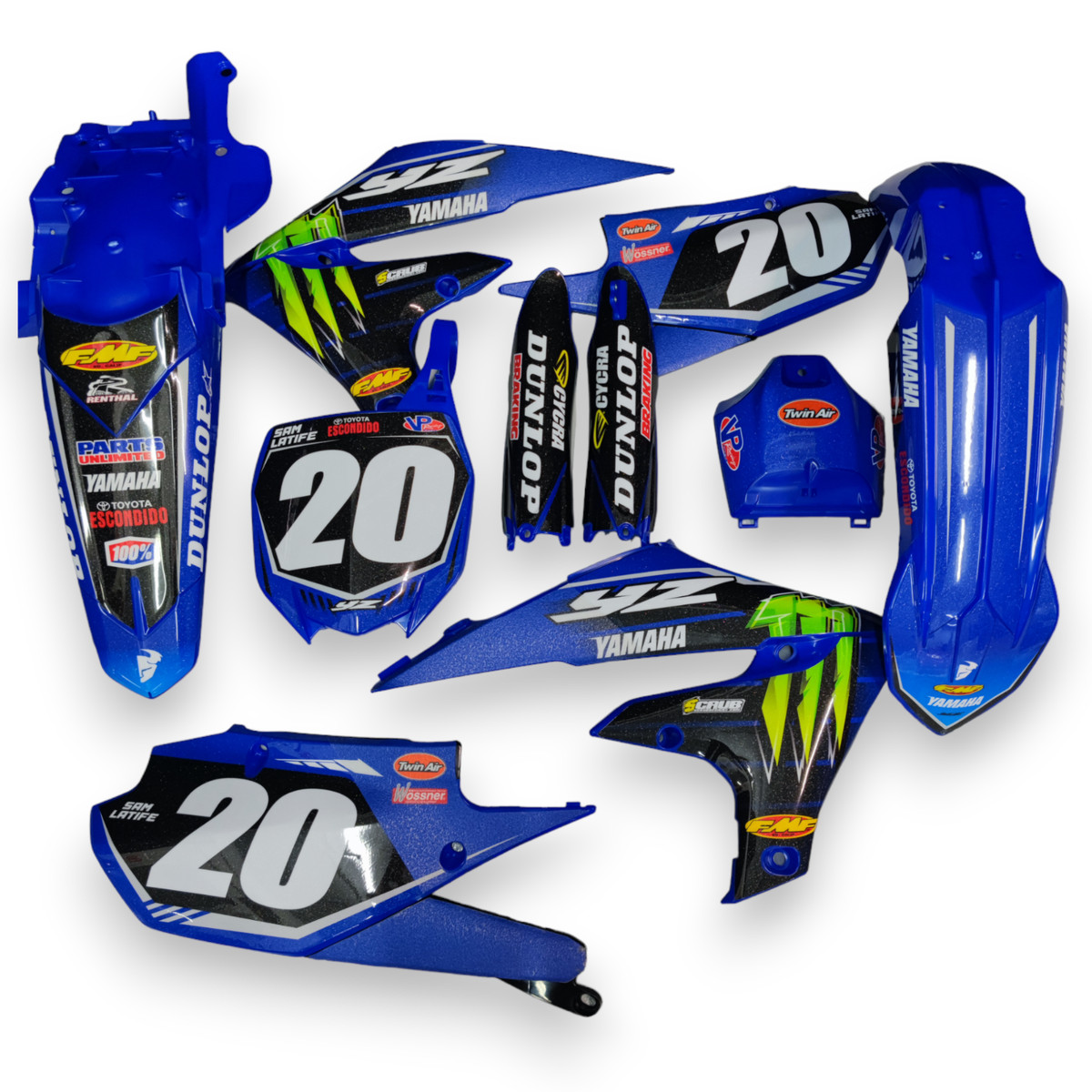 UFO Plastics Side Panels For Yamaha YZ450F 2018-2022 & WR Models - Replacement OEM Style (White)