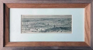 Gerahmter eleganter 1880er Druck von "New York City aus Brooklyn Heights" - Bild 1 von 2